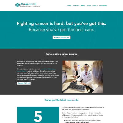 Levine Cancer Institute Awareness campaign